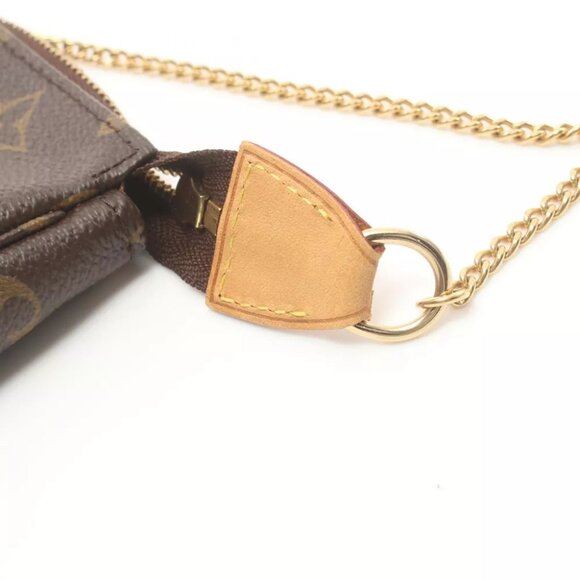 LOUIS VUITTON Mini Pochette Accessoires chain Hand bag M58009 Monogram leather - Picture 4 of 7